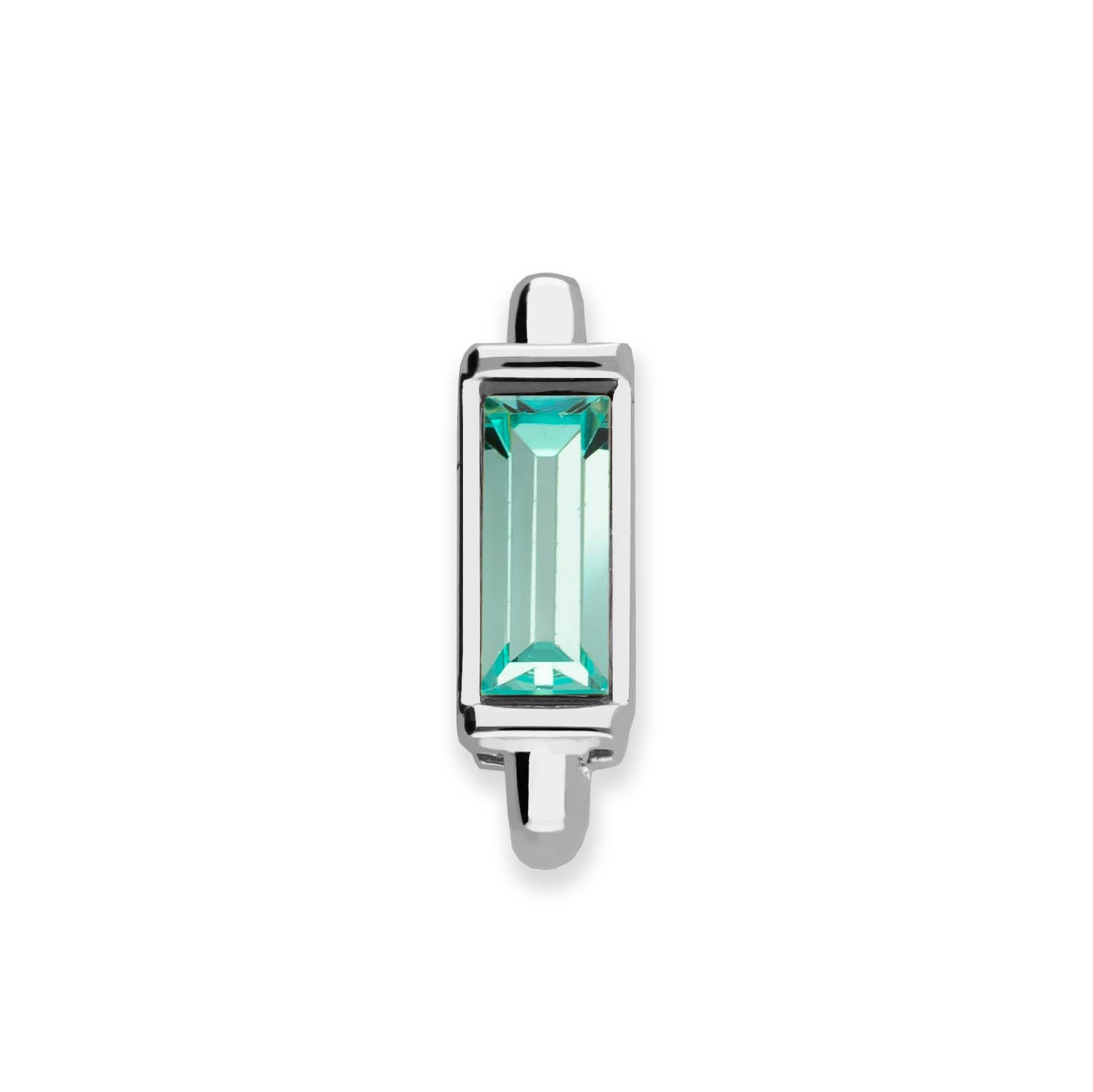 Mesh charm aqua silver - Stainless steel