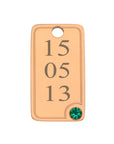 Date tag rose gold - Personalized