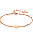 Heart chain rosé gold - Stainless steel