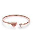 Heart bangle rosé gold - Personalized