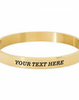 Quote bangle gold - Personalized