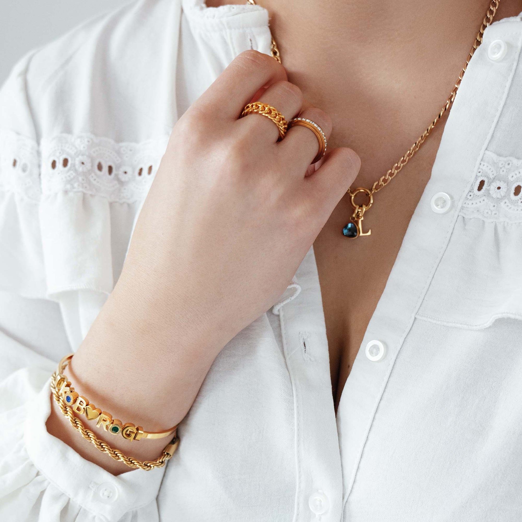 Letter bangle - Tarnish free