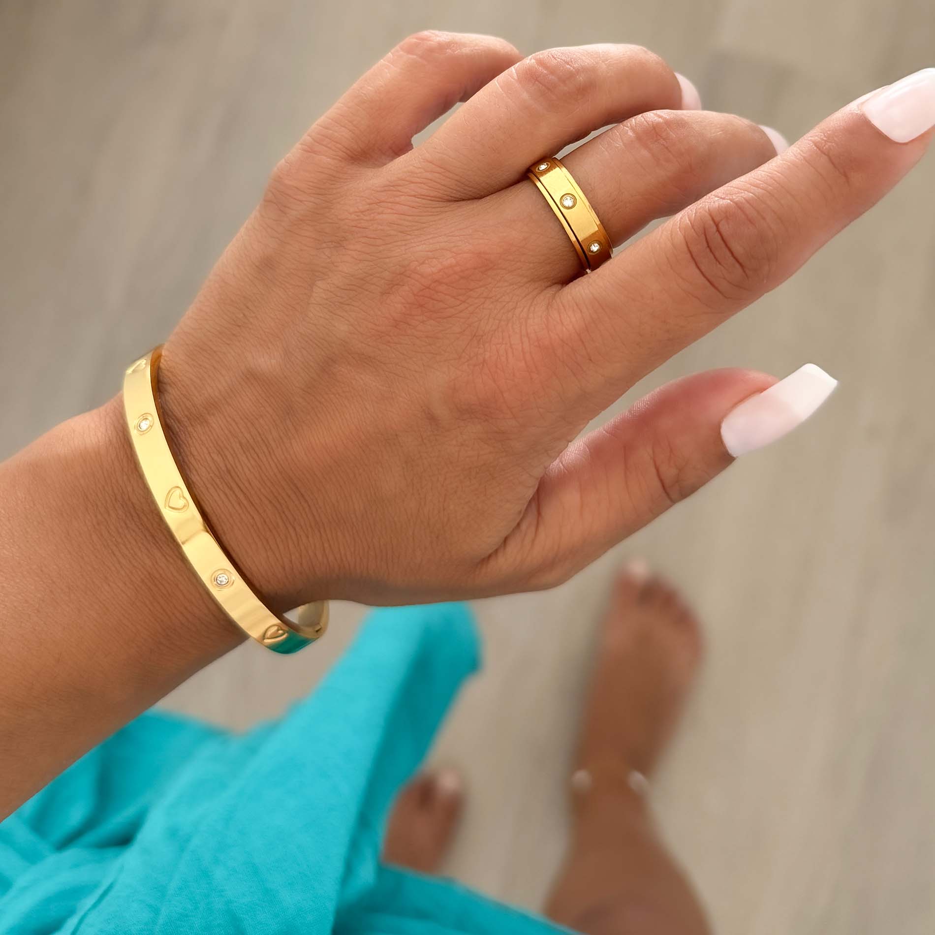 Fidget blend ring rosé gold