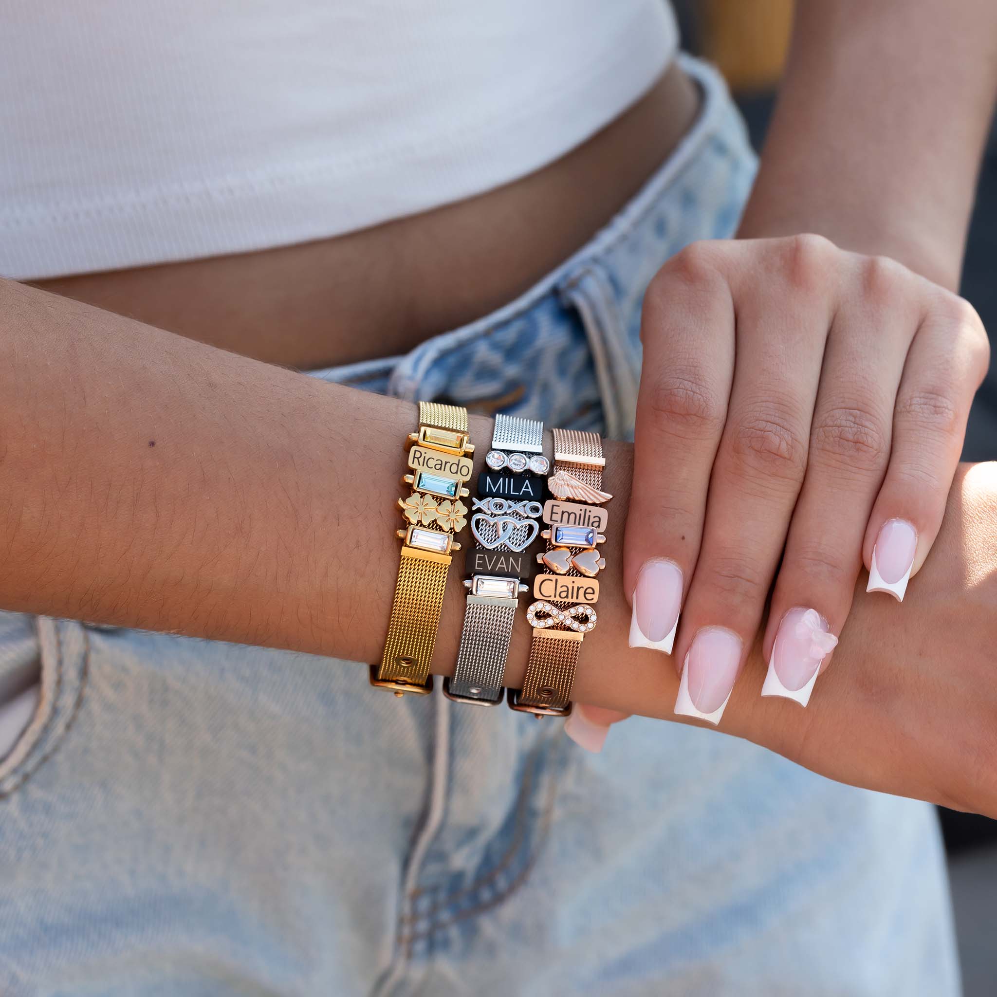 Mesh bracelet rosé gold luxe