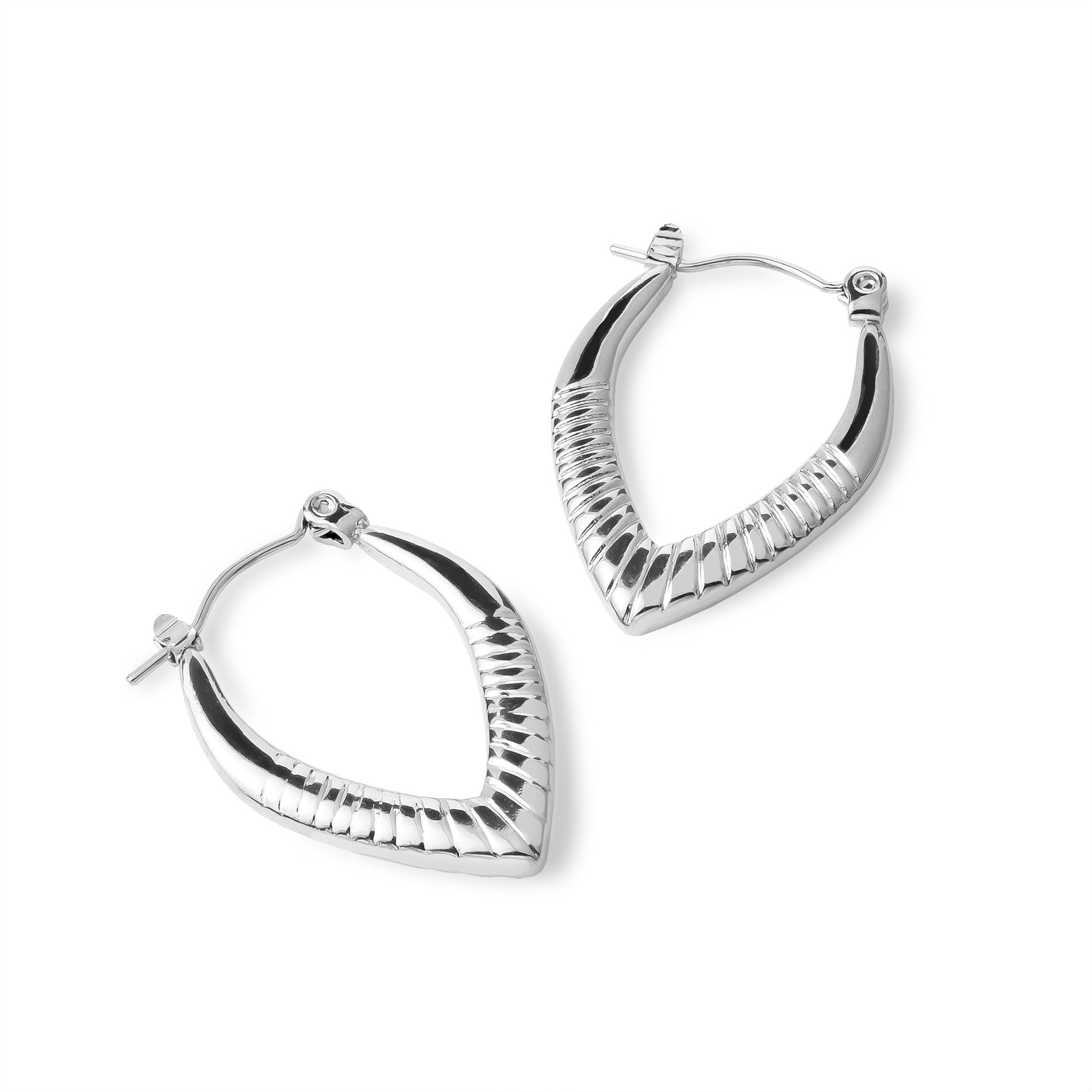 V-hoop earring silver