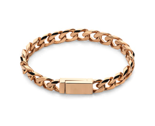 Initial chain bracelet rosé gold