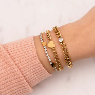 Heart chain bold gold