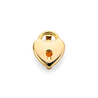 Mesh charm heart keyhole gold