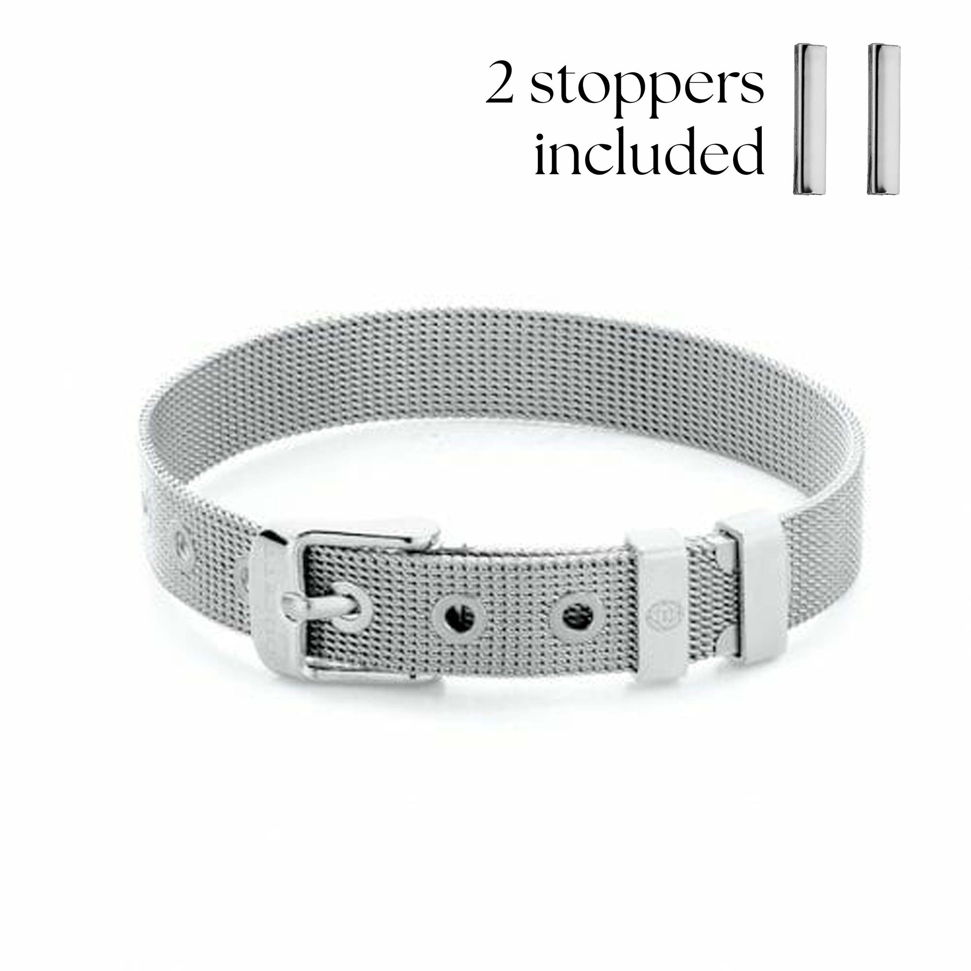 Mesh bracelet silver - Stainless steel