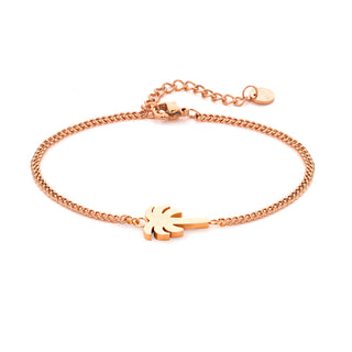 Palm tree bracelet rosé gold