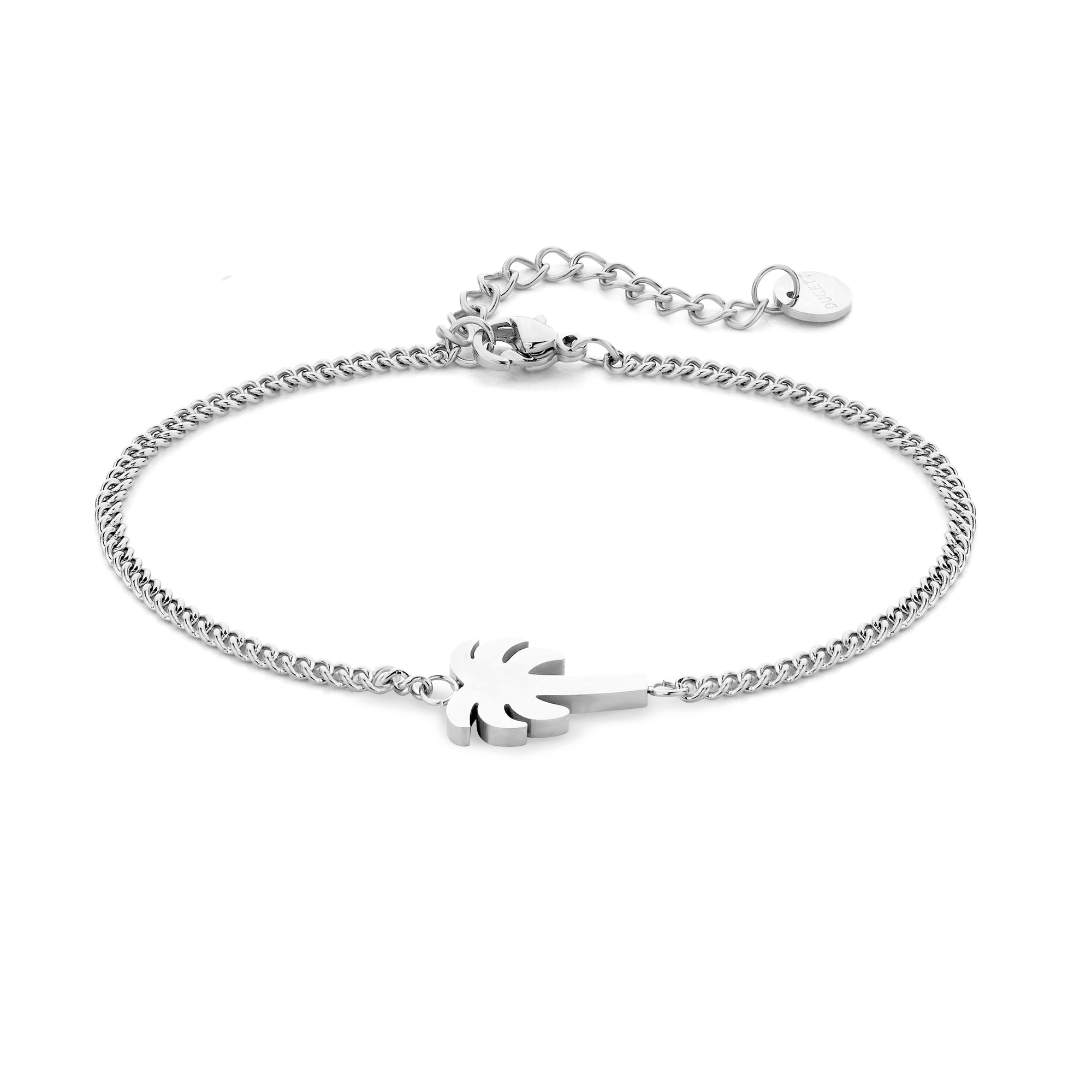 Palm tree bracelet silver - Stainless steel