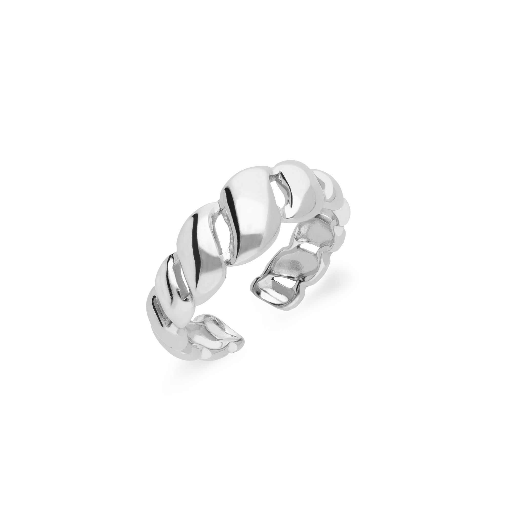 Pretzel ring silver - Stainless steel