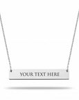 Bar necklace silver - Personalized