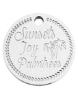 Coin palm tree silver - Stainless steel